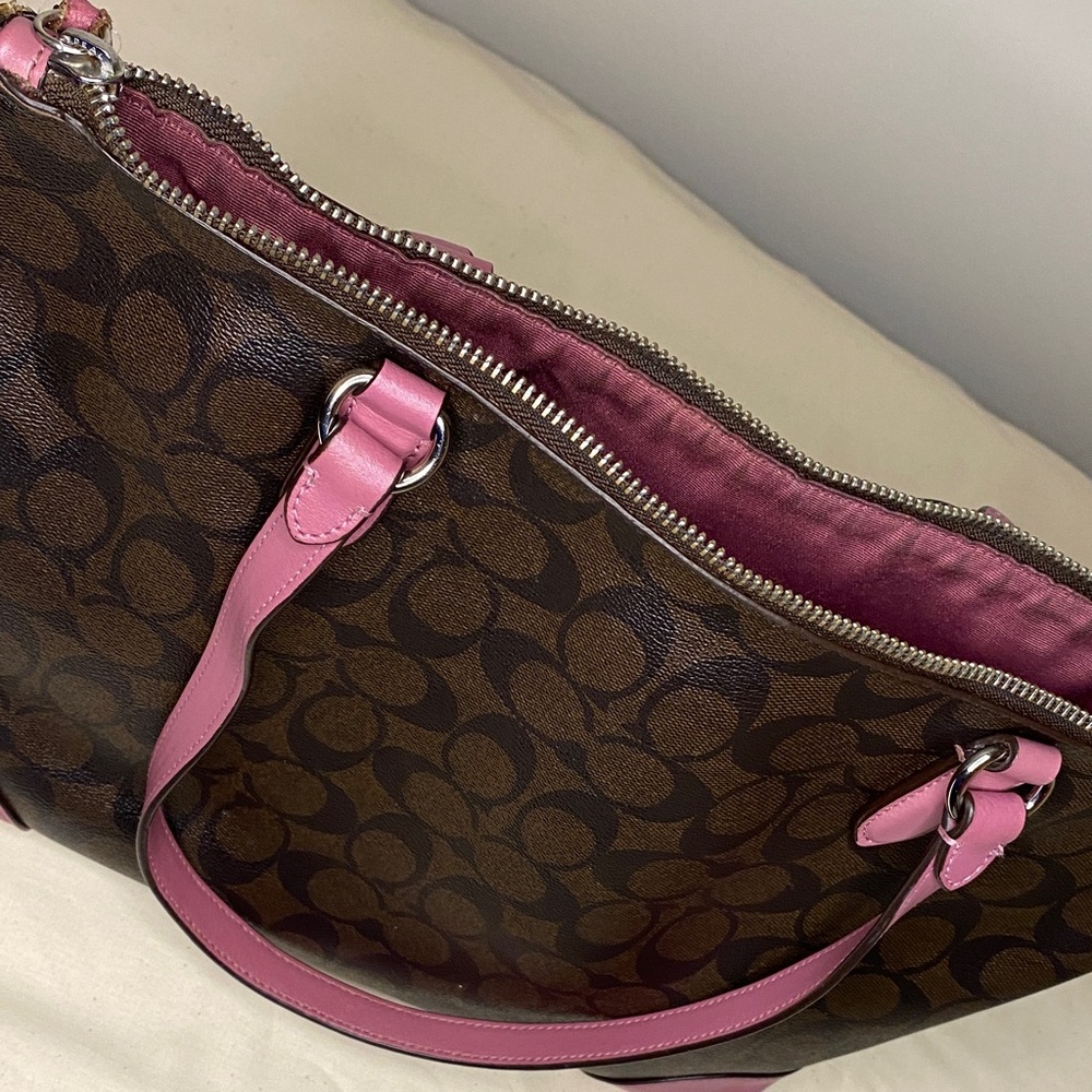 Coach Signature Brown and Pink Tote Bag - Picture 6 of 6